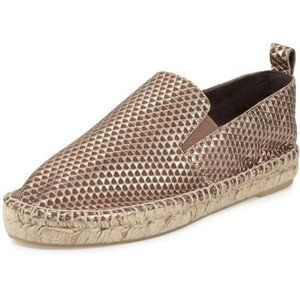 VINCE Robin Metallic Espadrille Flat 7M